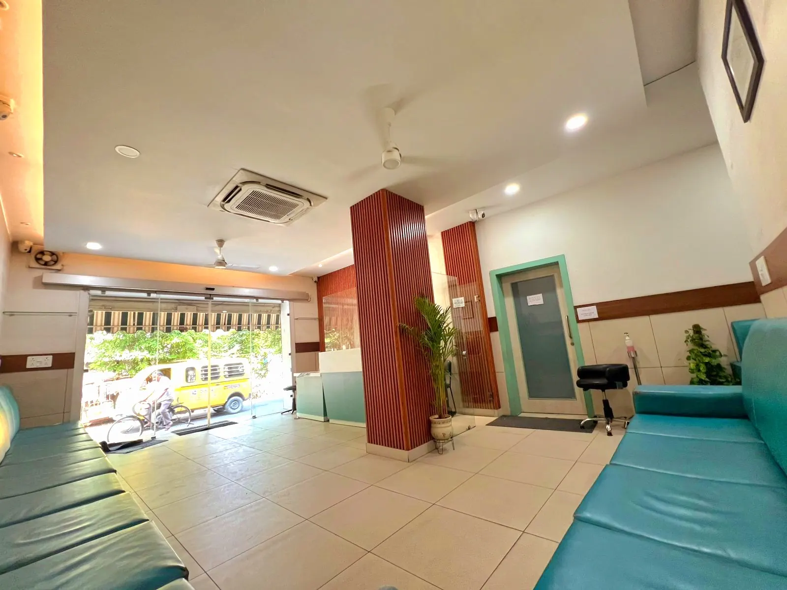 The entrance lobby of the centre